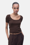 Pull col rond Brun - MANGO