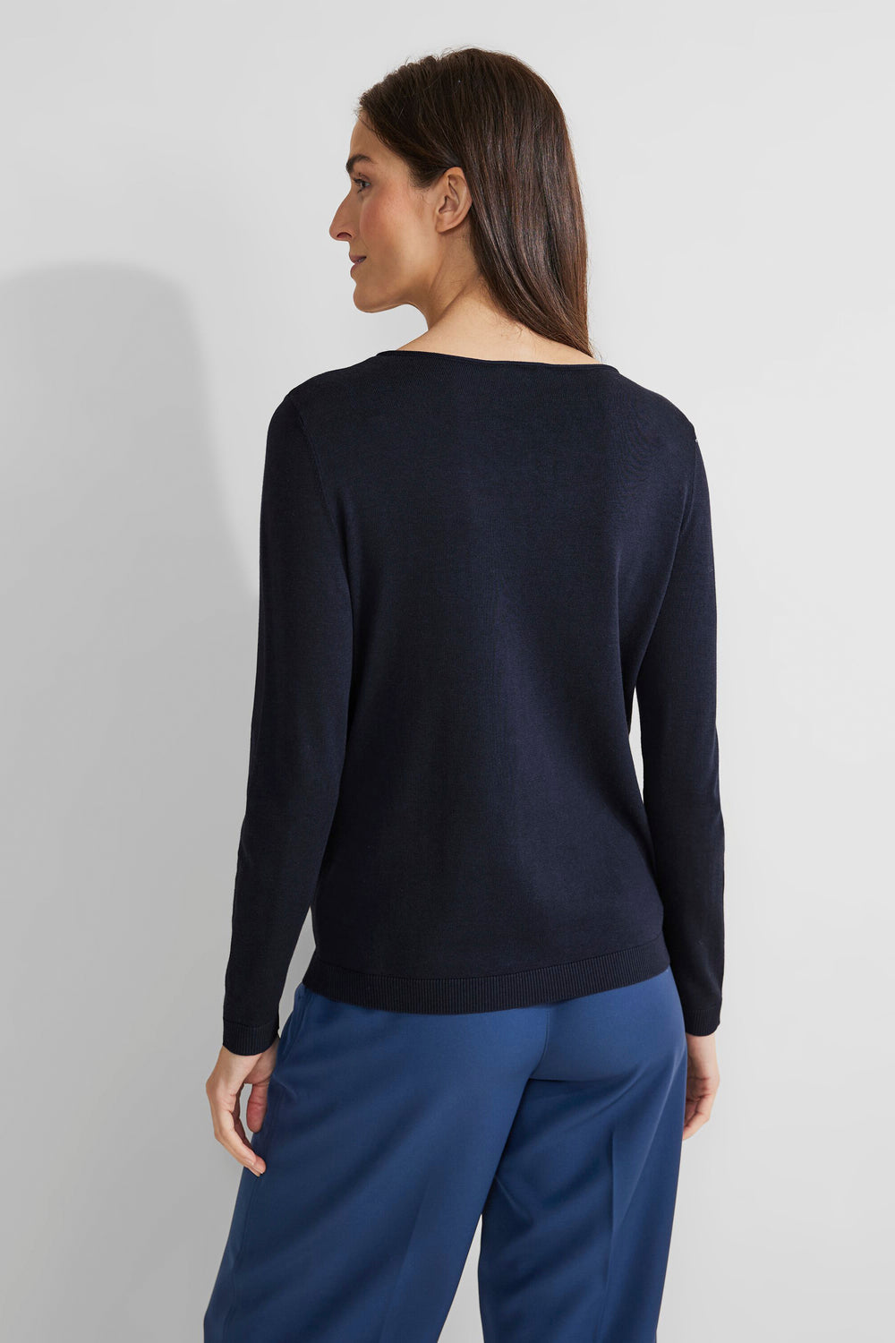 Pull col rond Bleu - STREET ONE