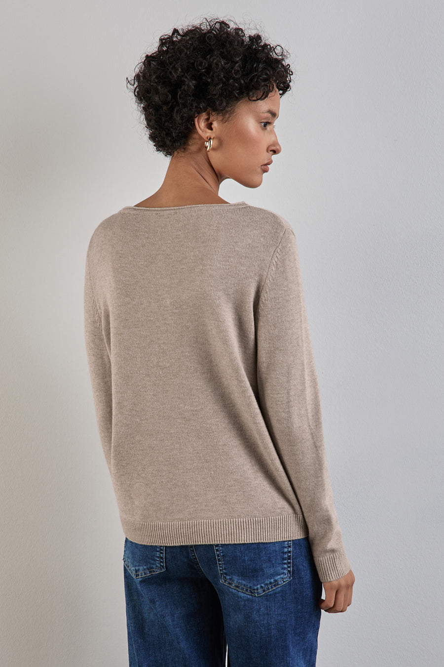 Pull col rond Beige - STREET ONE