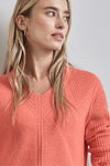 Trui met V-hals Oranje - STREET ONE