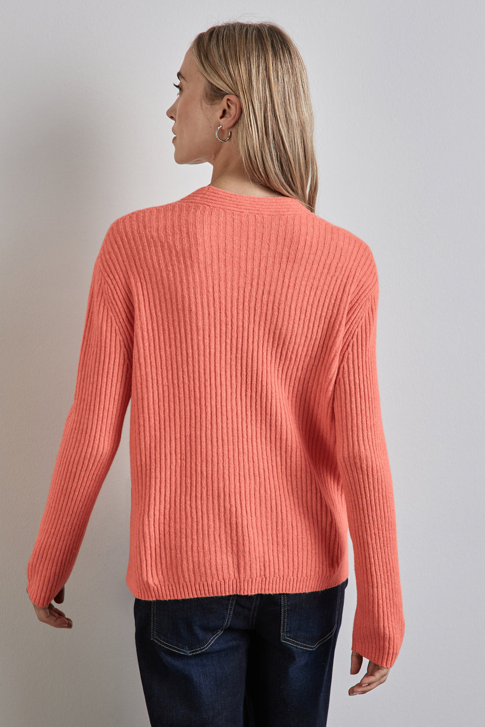 Trui met V-hals Oranje - STREET ONE