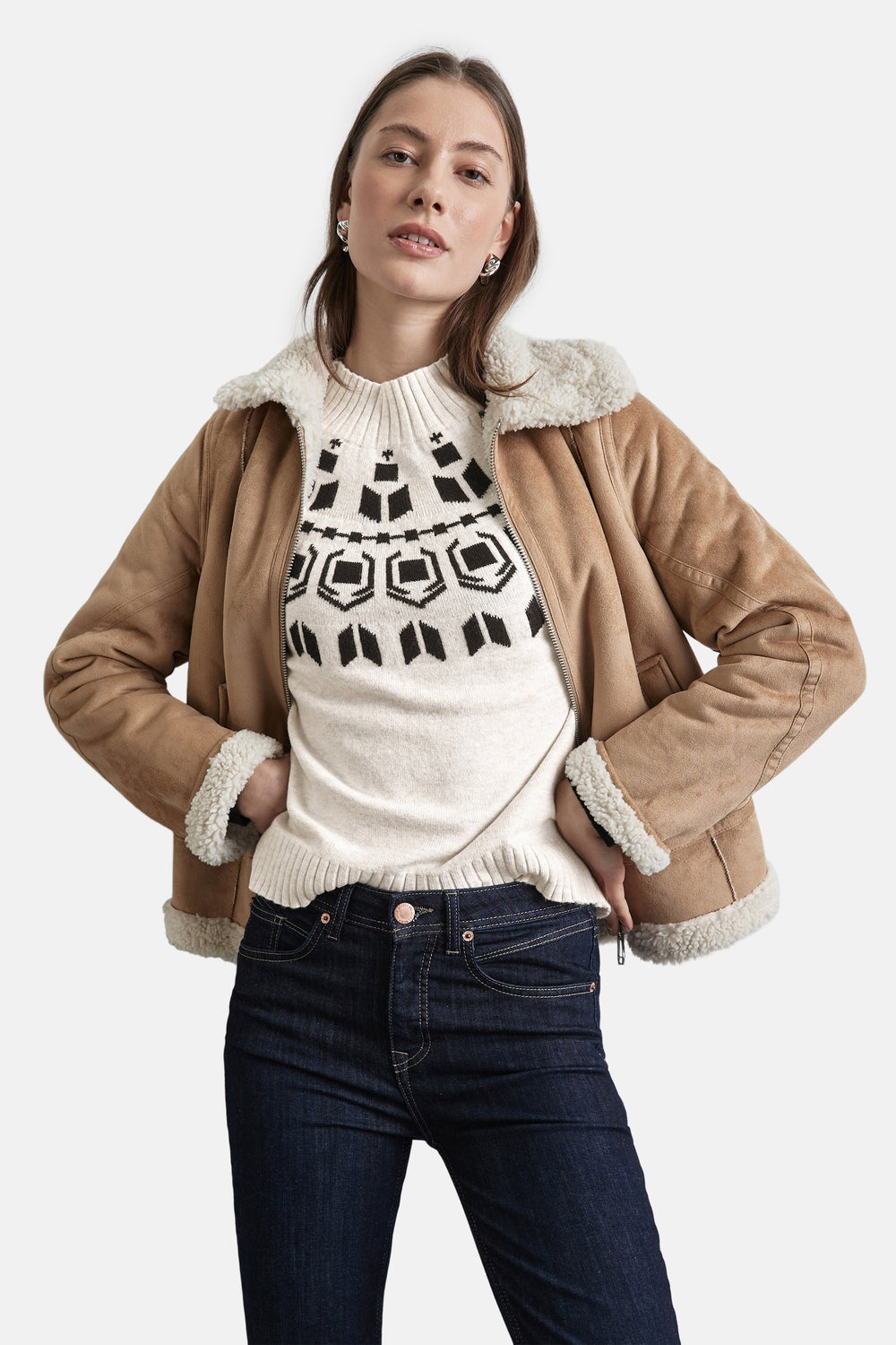 Pull col rond Écru - STREET ONE