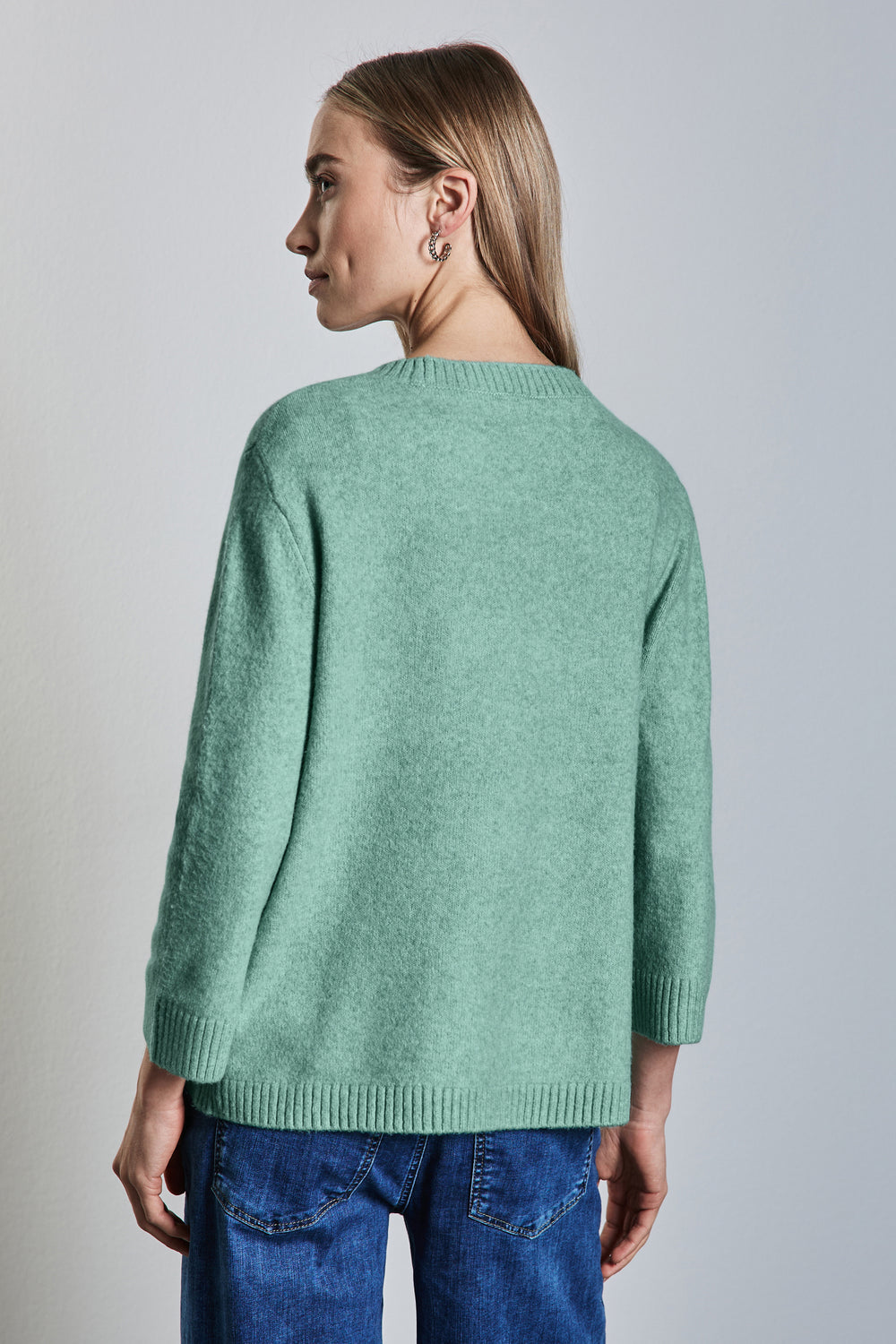 Pull col rond VERT - STREET ONE