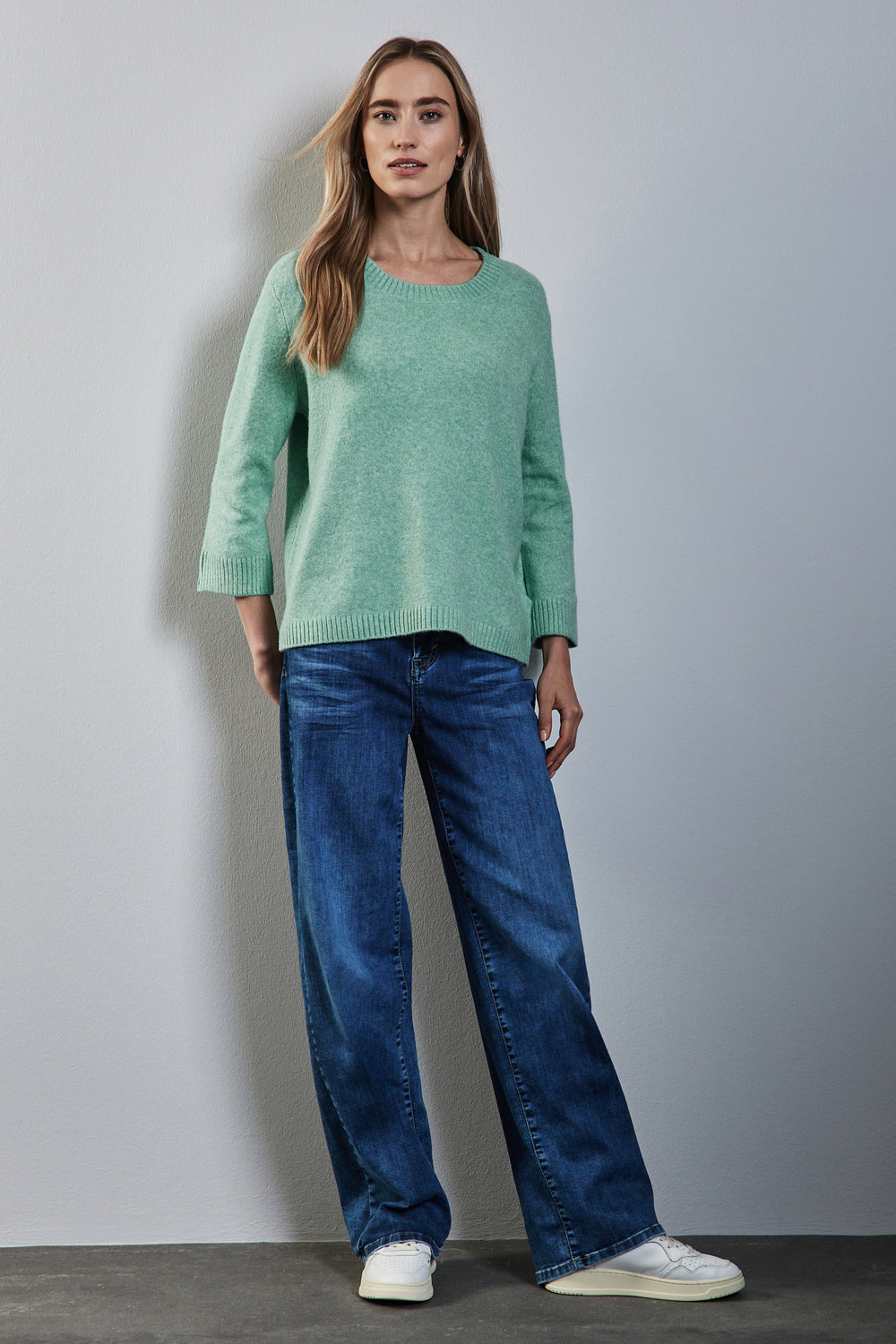 Pull col rond VERT - STREET ONE