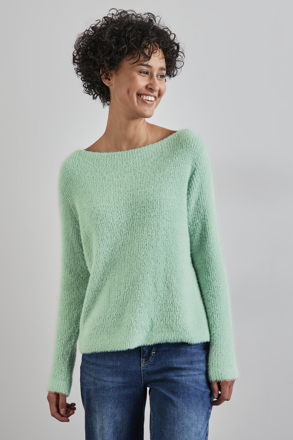 Pull col rond VERT - STREET ONE