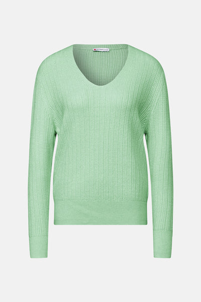 Pull col V VERT - STREET ONE