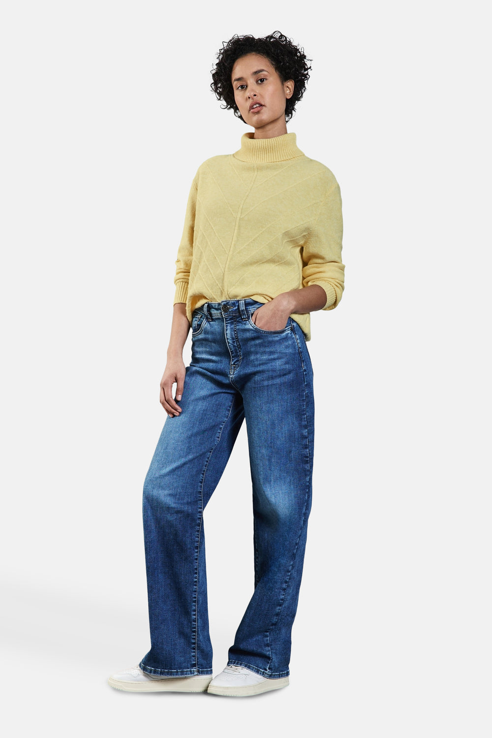 Pull col rond Jaune - STREET ONE