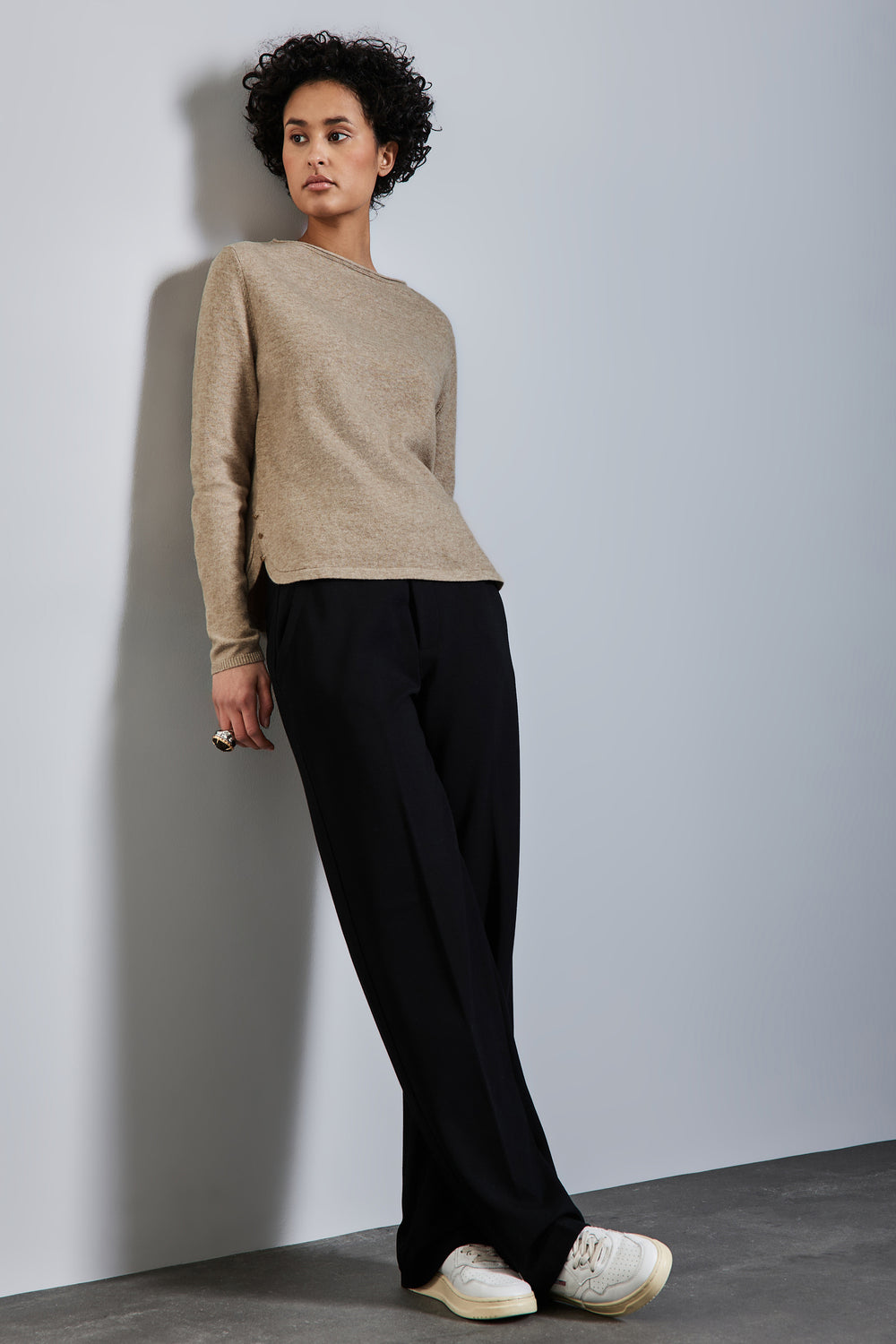 Pull col rond Beige - STREET ONE