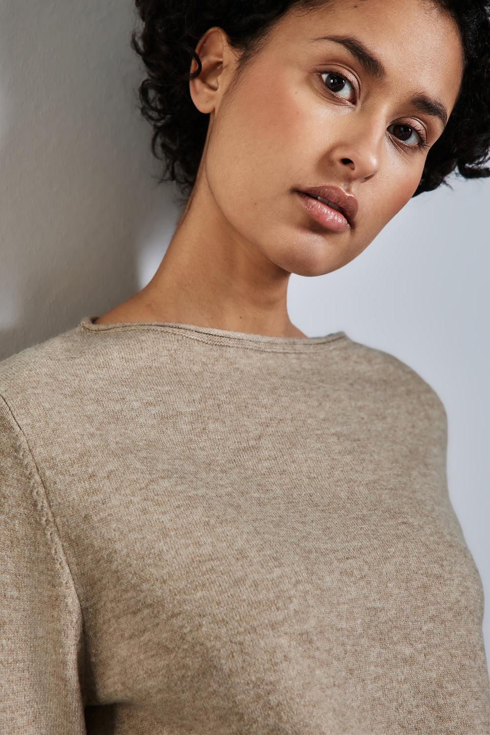 Pull col rond Beige - STREET ONE