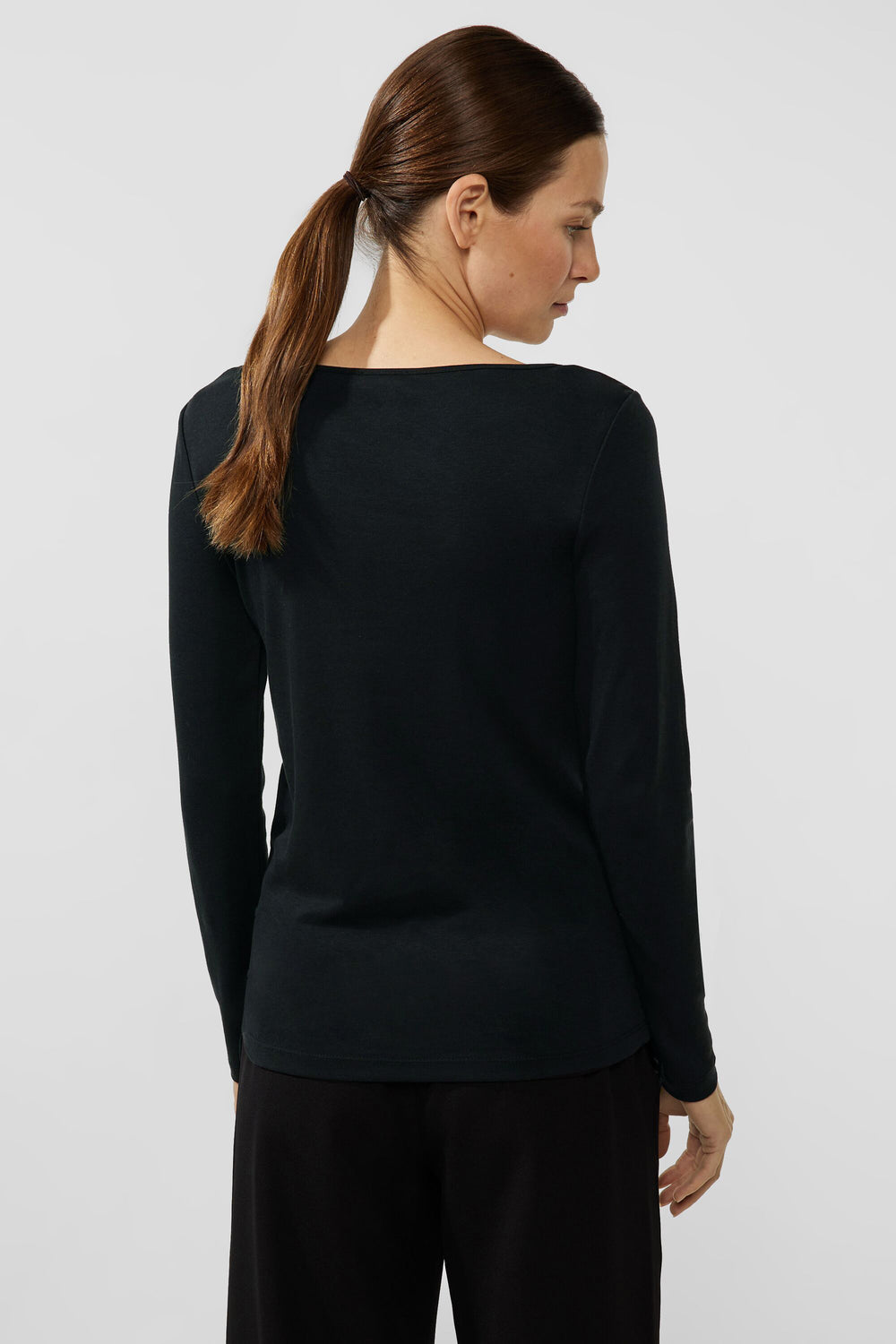 Top uni manches longues Noir - STREET ONE