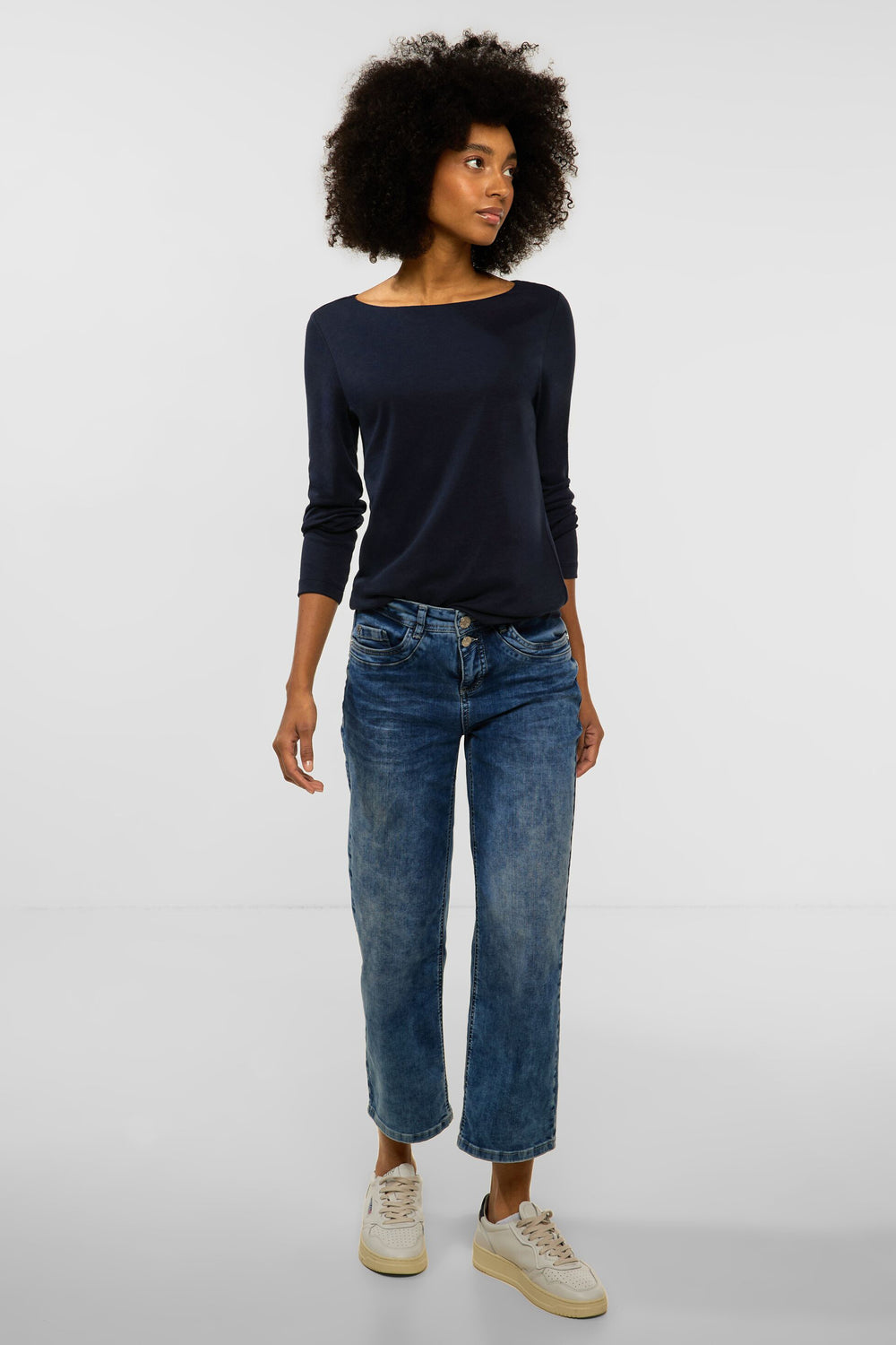 Top uni manches longues Bleu - STREET ONE