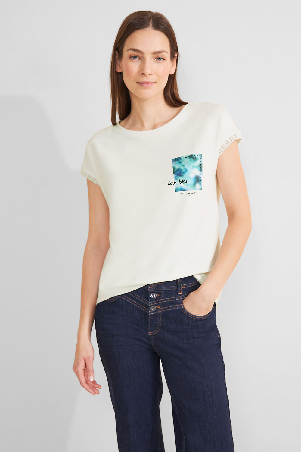 T-shirt (manches courtes) Écru - STREET ONE