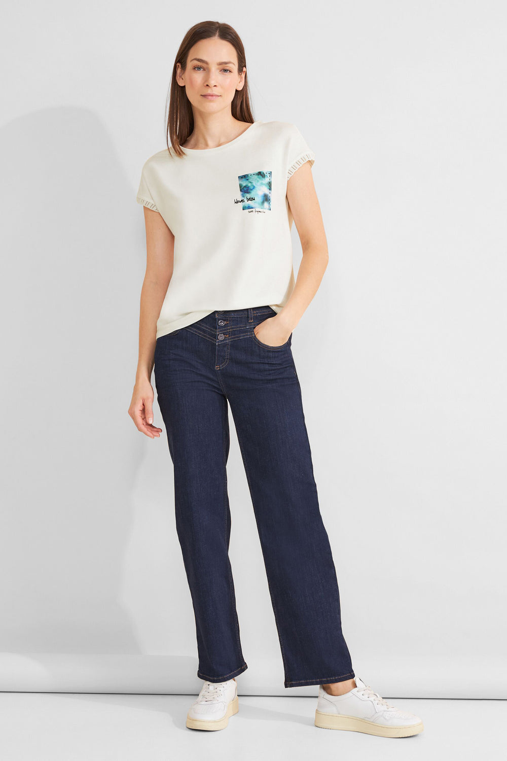T-shirt (manches courtes) Écru - STREET ONE
