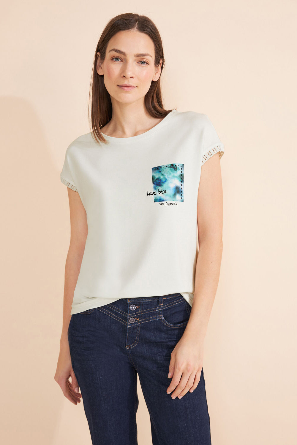 T-shirt (manches courtes) Écru - STREET ONE