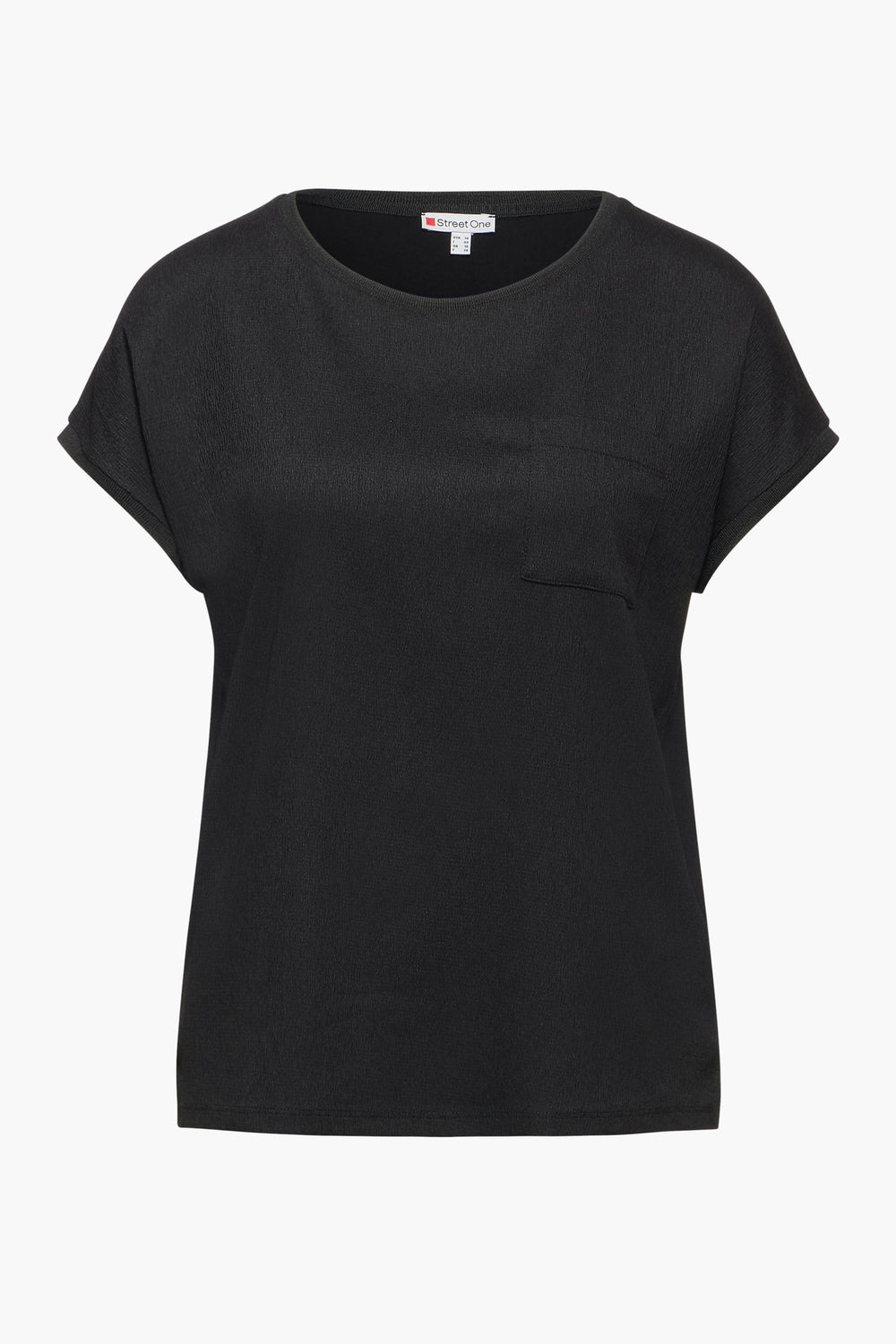 Top uni manches courtes Noir - STREET ONE