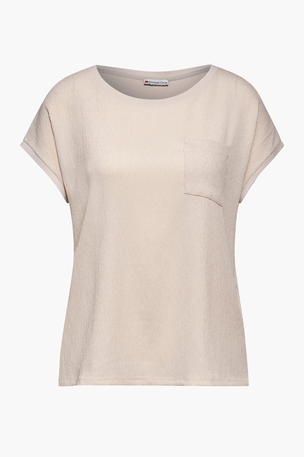 Top uni manches courtes Beige - STREET ONE