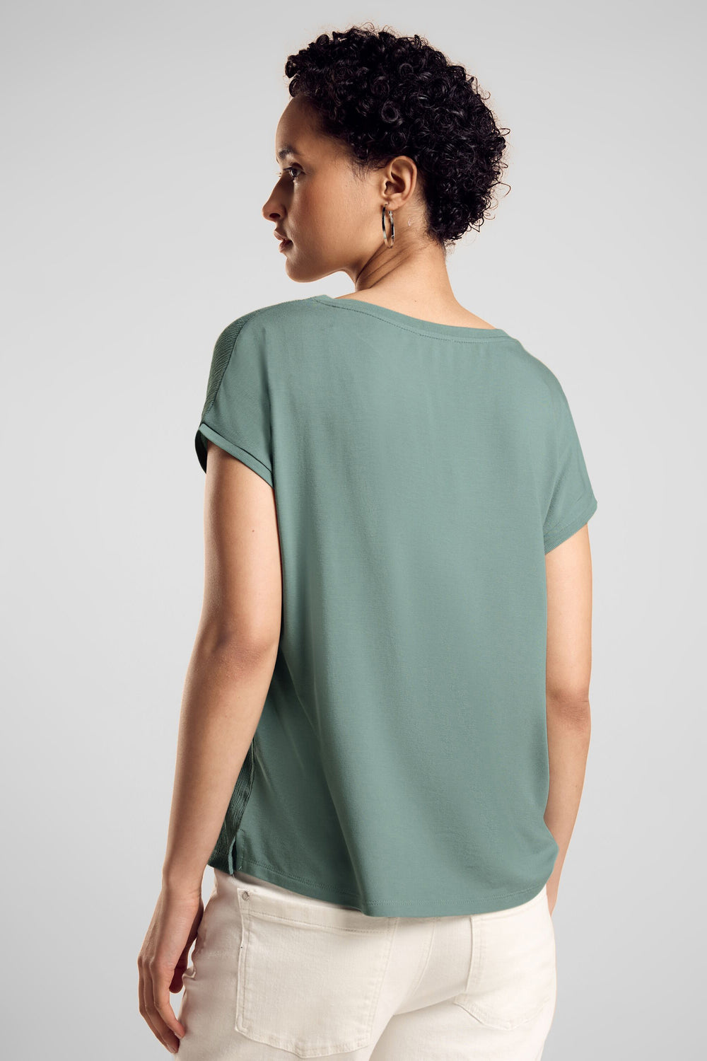Top uni manches courtes Vert - STREET ONE