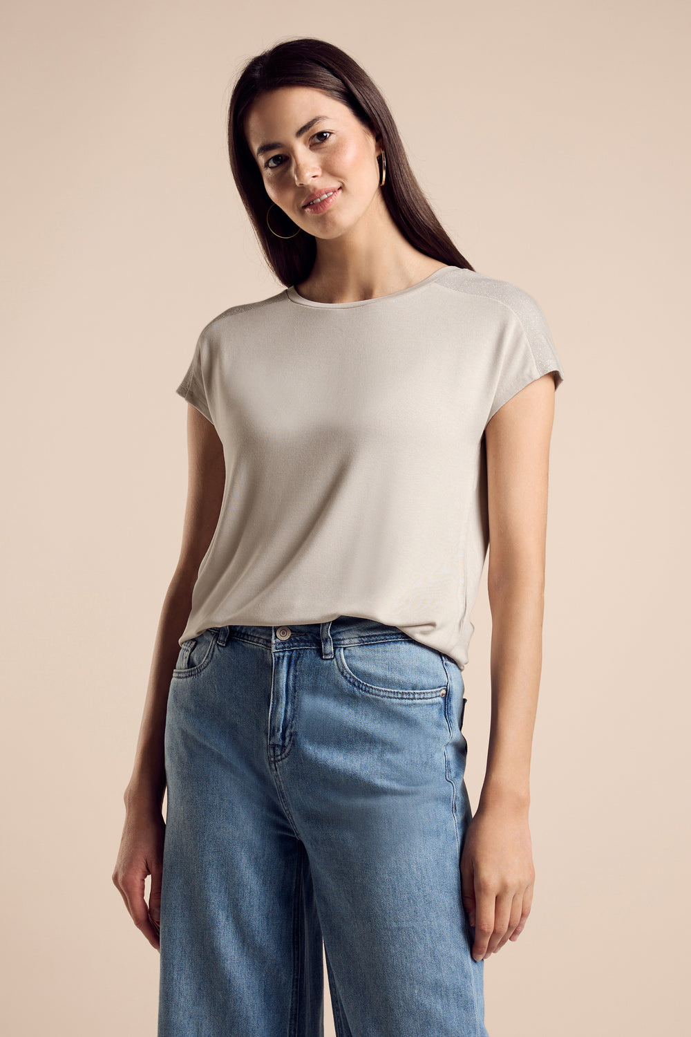 Top (korte mouwen) Beige - STREET ONE