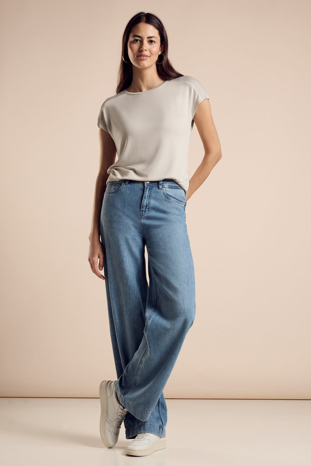 Top (korte mouwen) Beige - STREET ONE