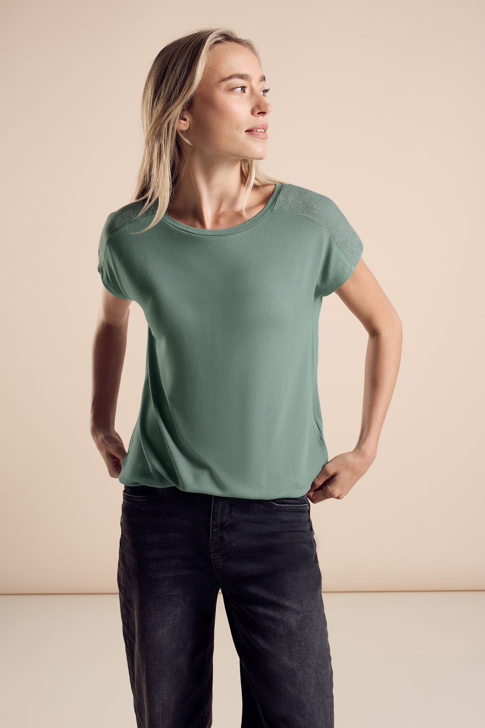 Top (korte mouwen) Groen - STREET ONE