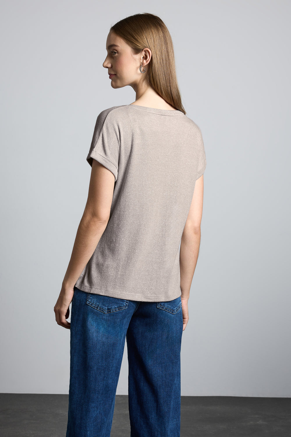 Top uni manches courtes Beige - STREET ONE