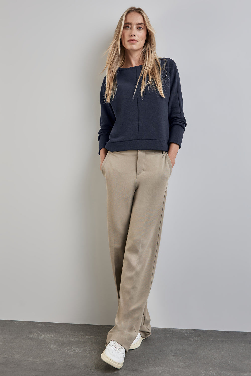 Top uni manches longues Bleu - STREET ONE