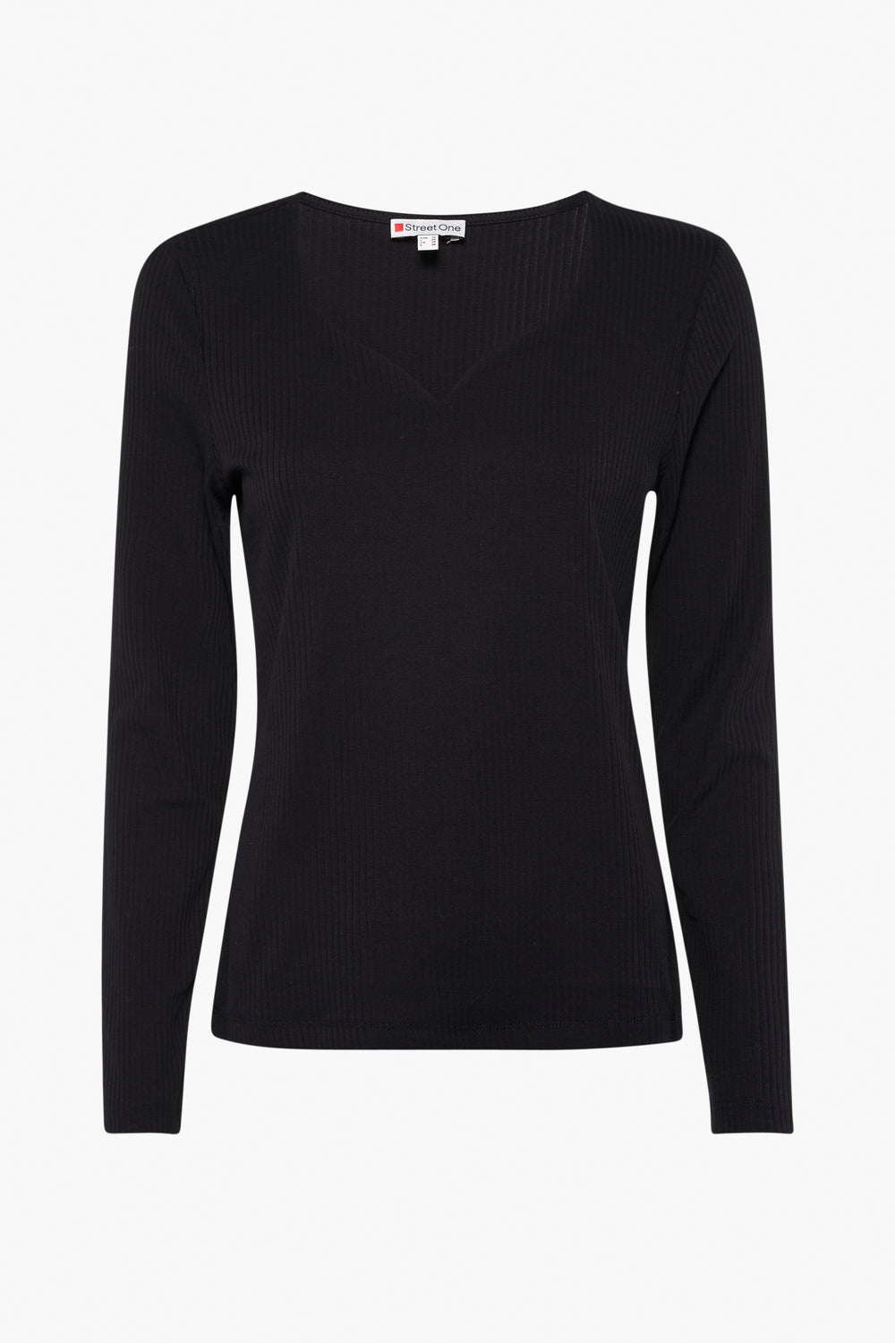 Top uni manches longues Noir - STREET ONE
