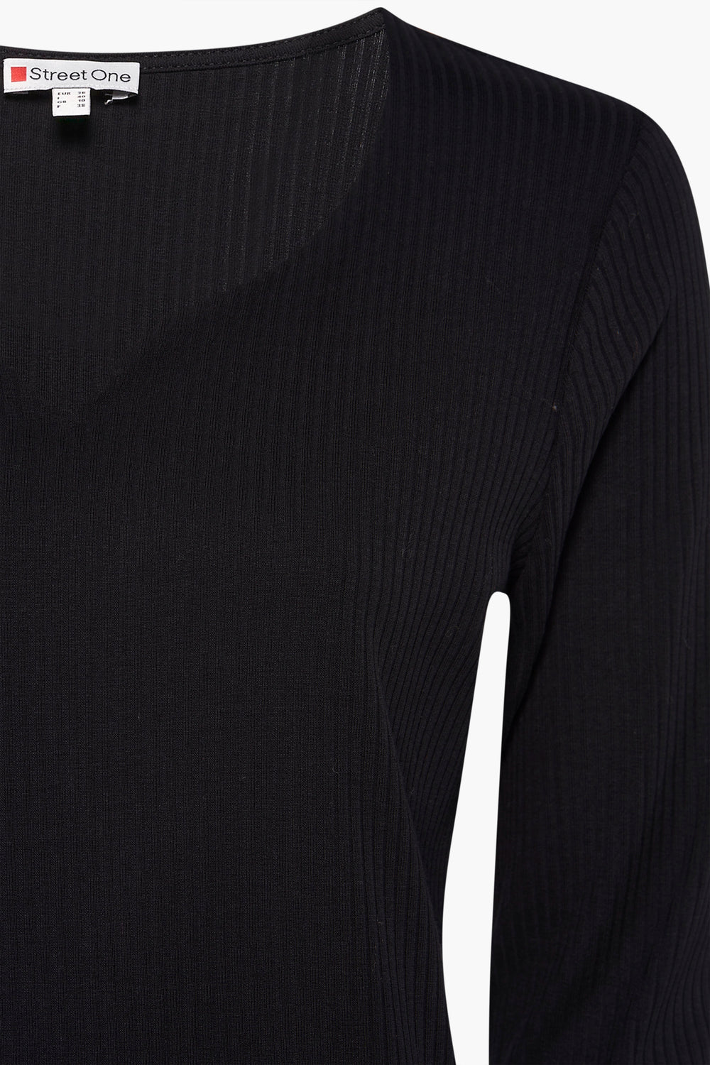 Top uni manches longues Noir - STREET ONE