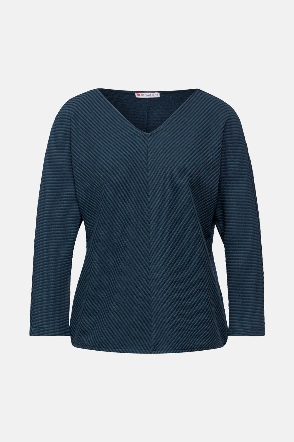 Top uni manches longues VERT - STREET ONE