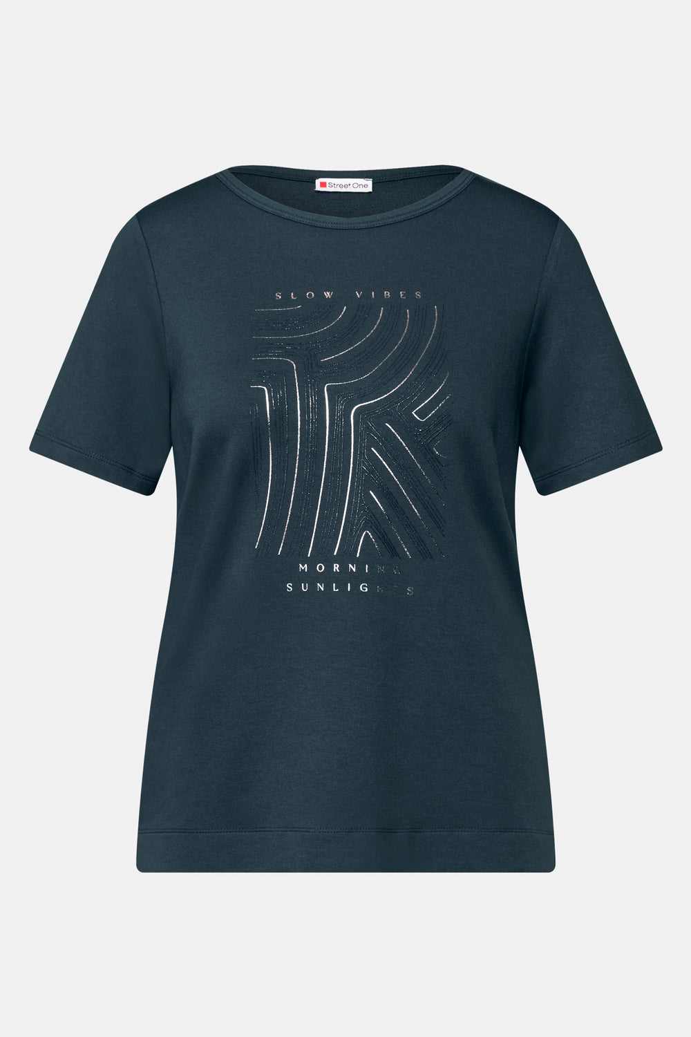 Top uni manches courtes VERT - STREET ONE