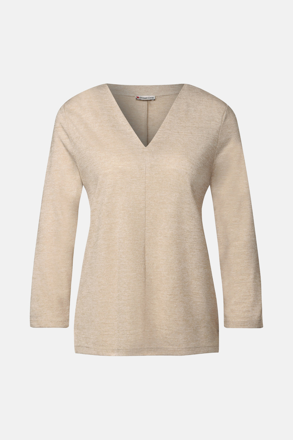 Top uni manches longues Beige - STREET ONE