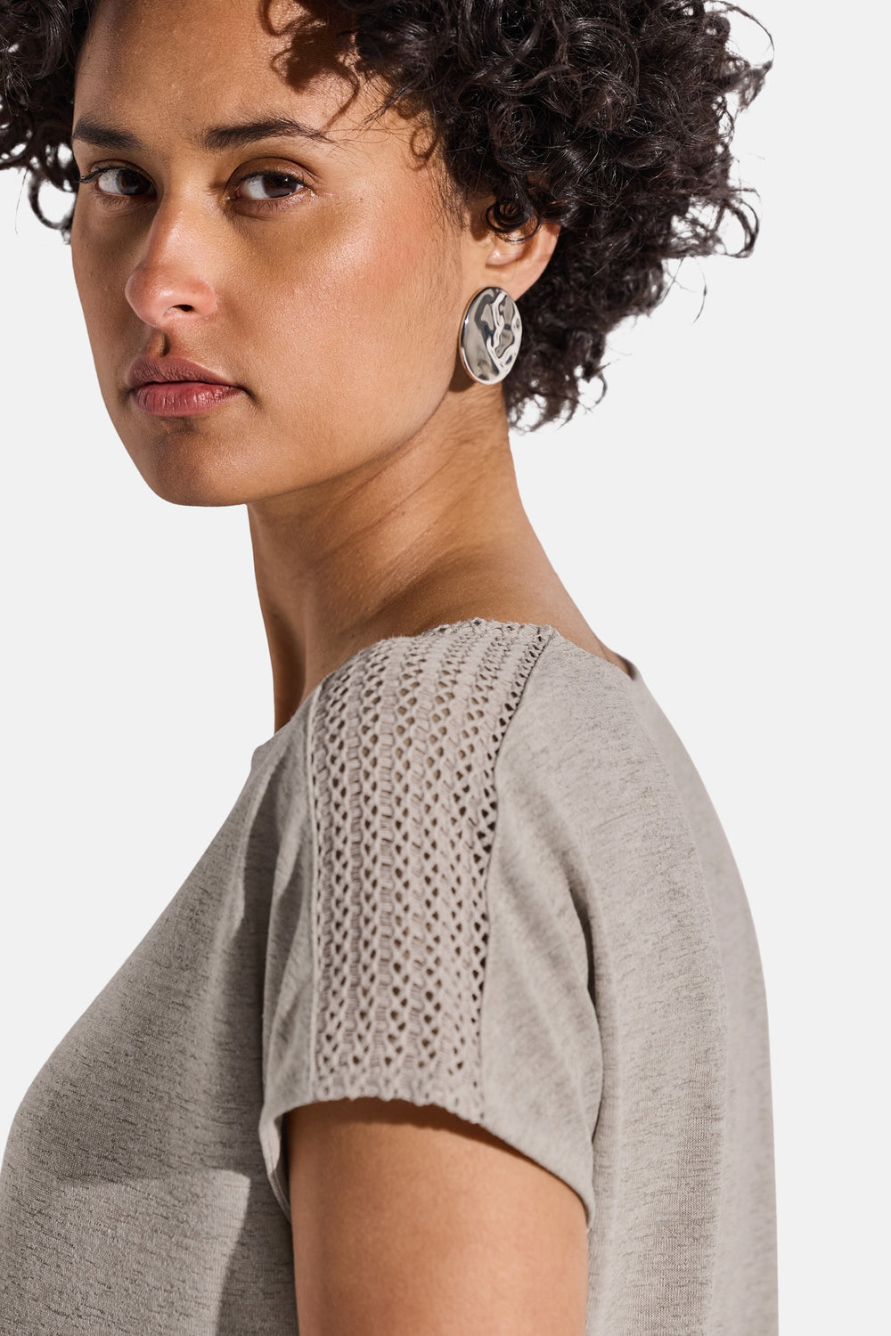 Top uni manches courtes Beige - STREET ONE