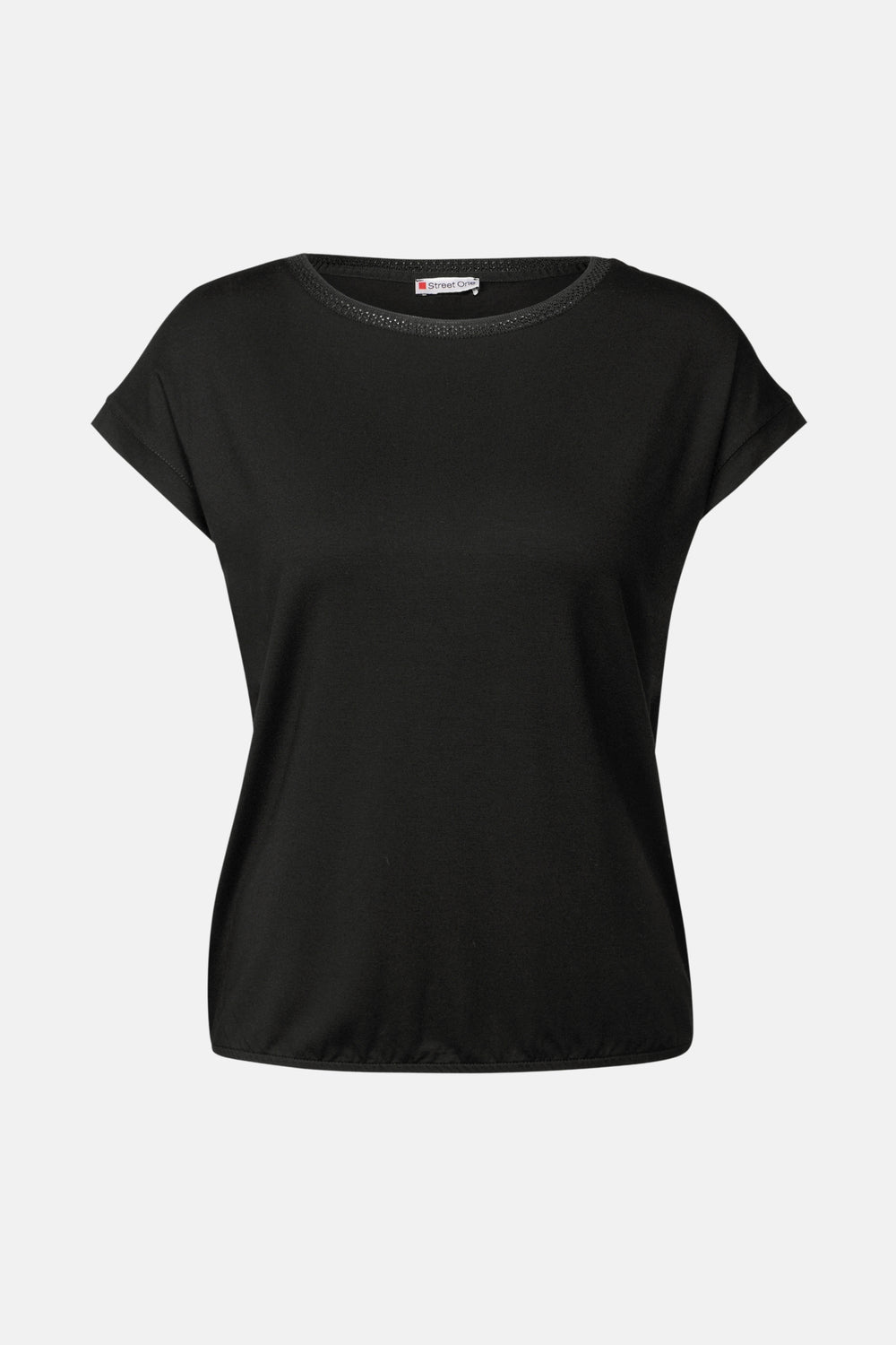Top uni manches courtes Noir - STREET ONE