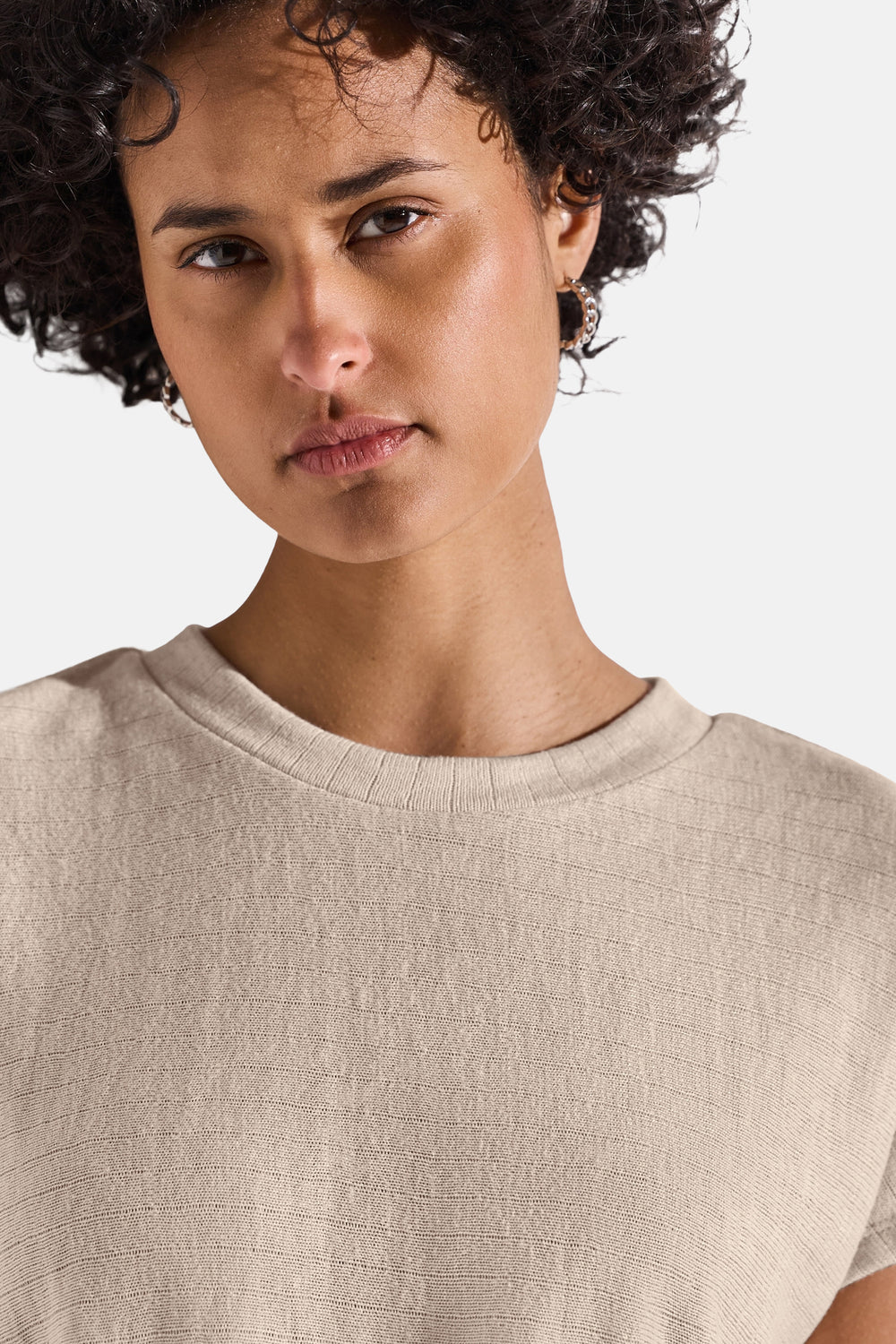 Top uni manches courtes Beige - STREET ONE