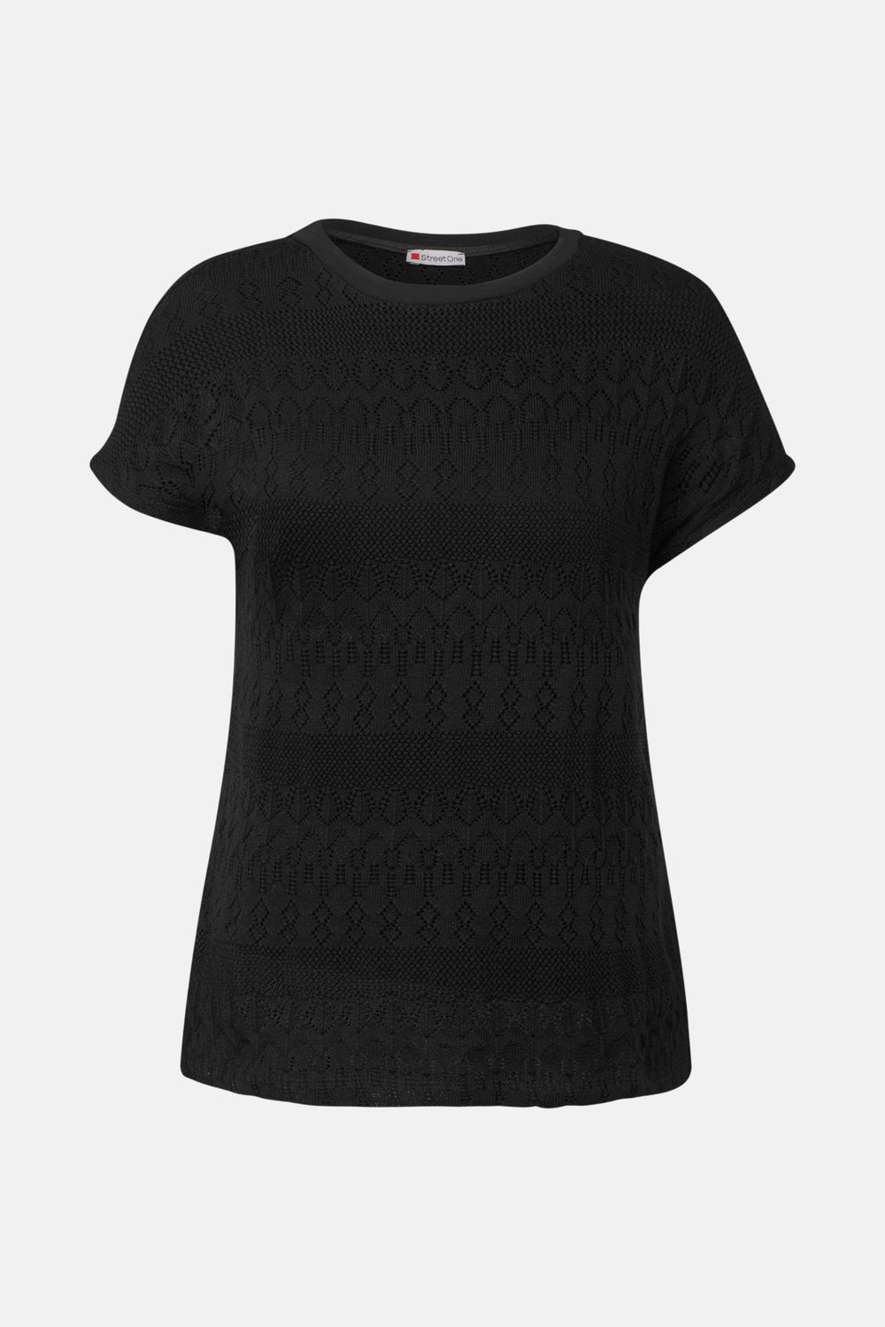 Top uni manches courtes Noir - STREET ONE