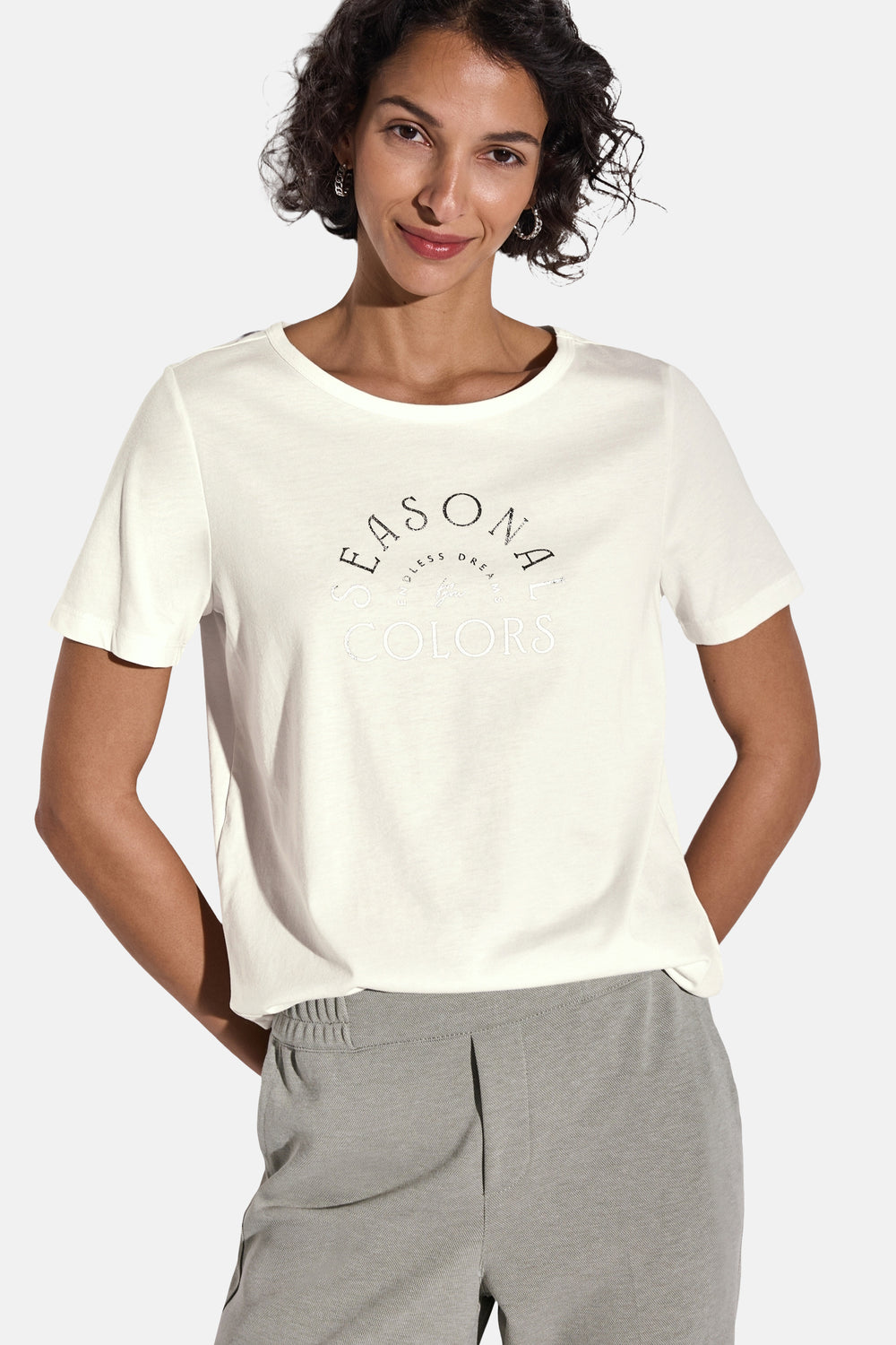 Top uni manches courtes Blanc - STREET ONE