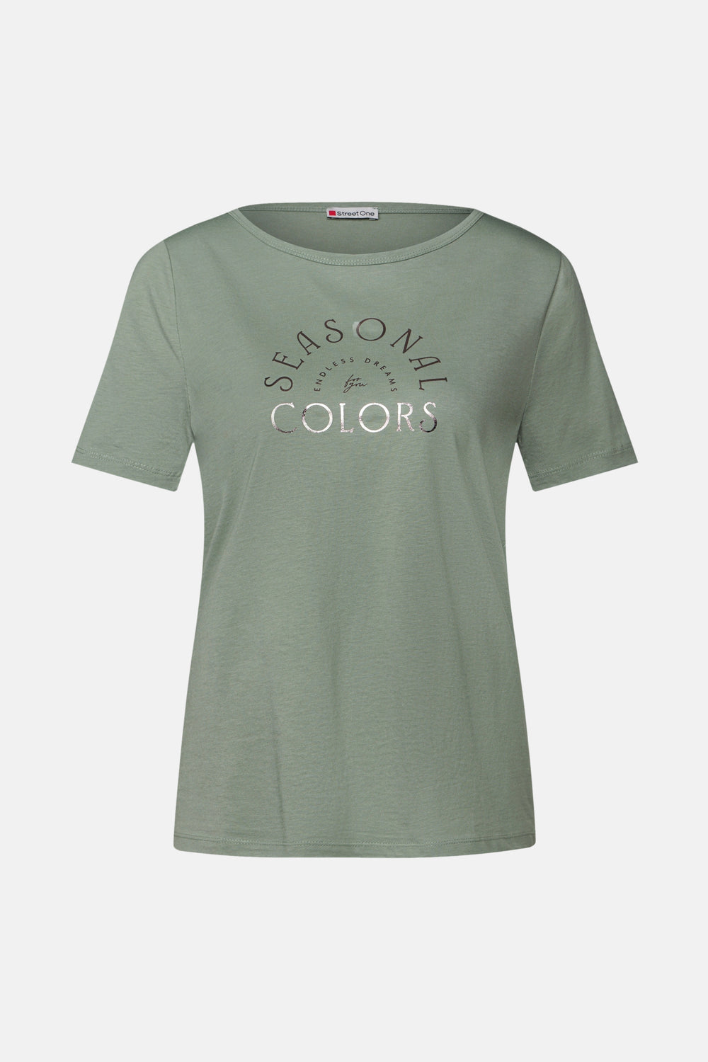 Top uni manches courtes Vert - STREET ONE