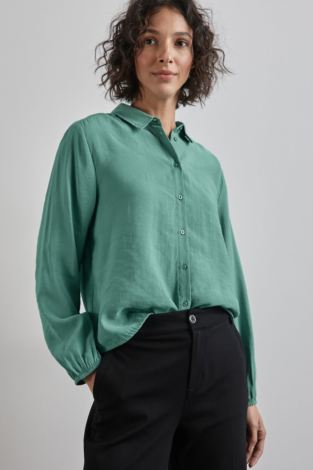 Blouse (lange mouwen) GREEN - STREET ONE