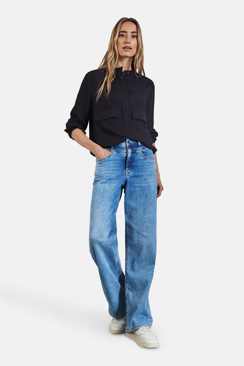 Blouse (lange mouwen) Blauw - STREET ONE