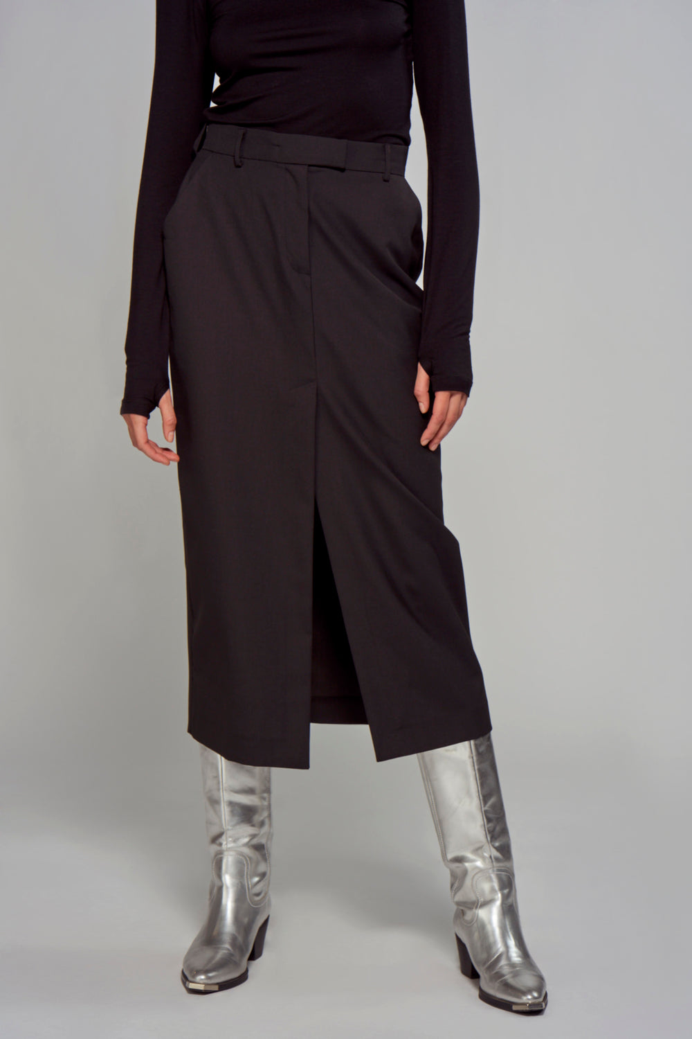 Jupe longue Noir - ASTRID Black Label