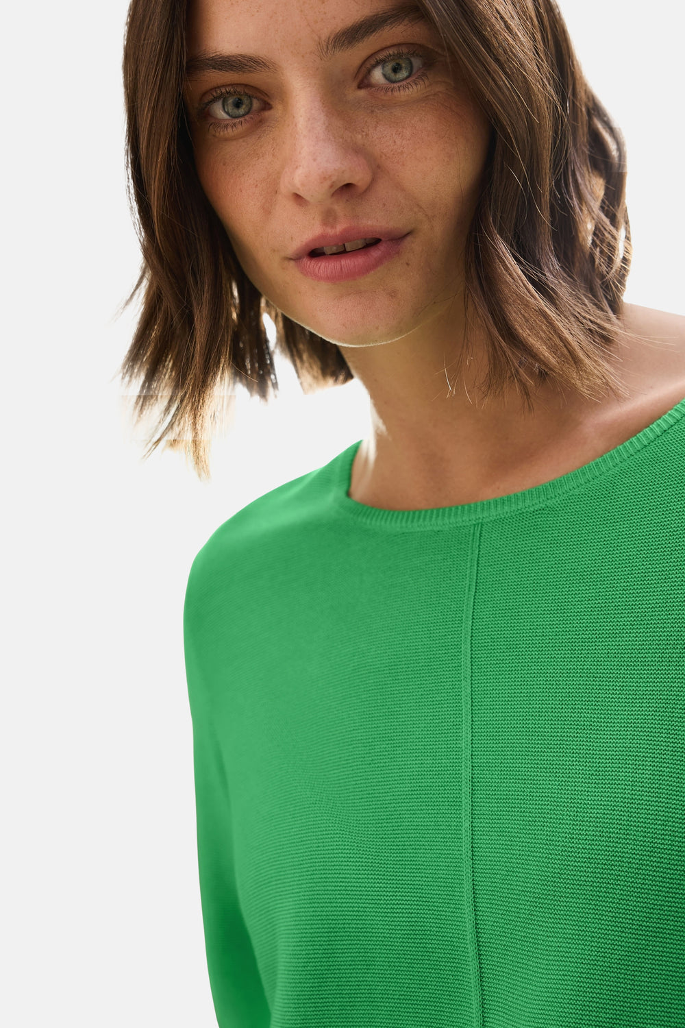Pull col rond Vert - Cecil