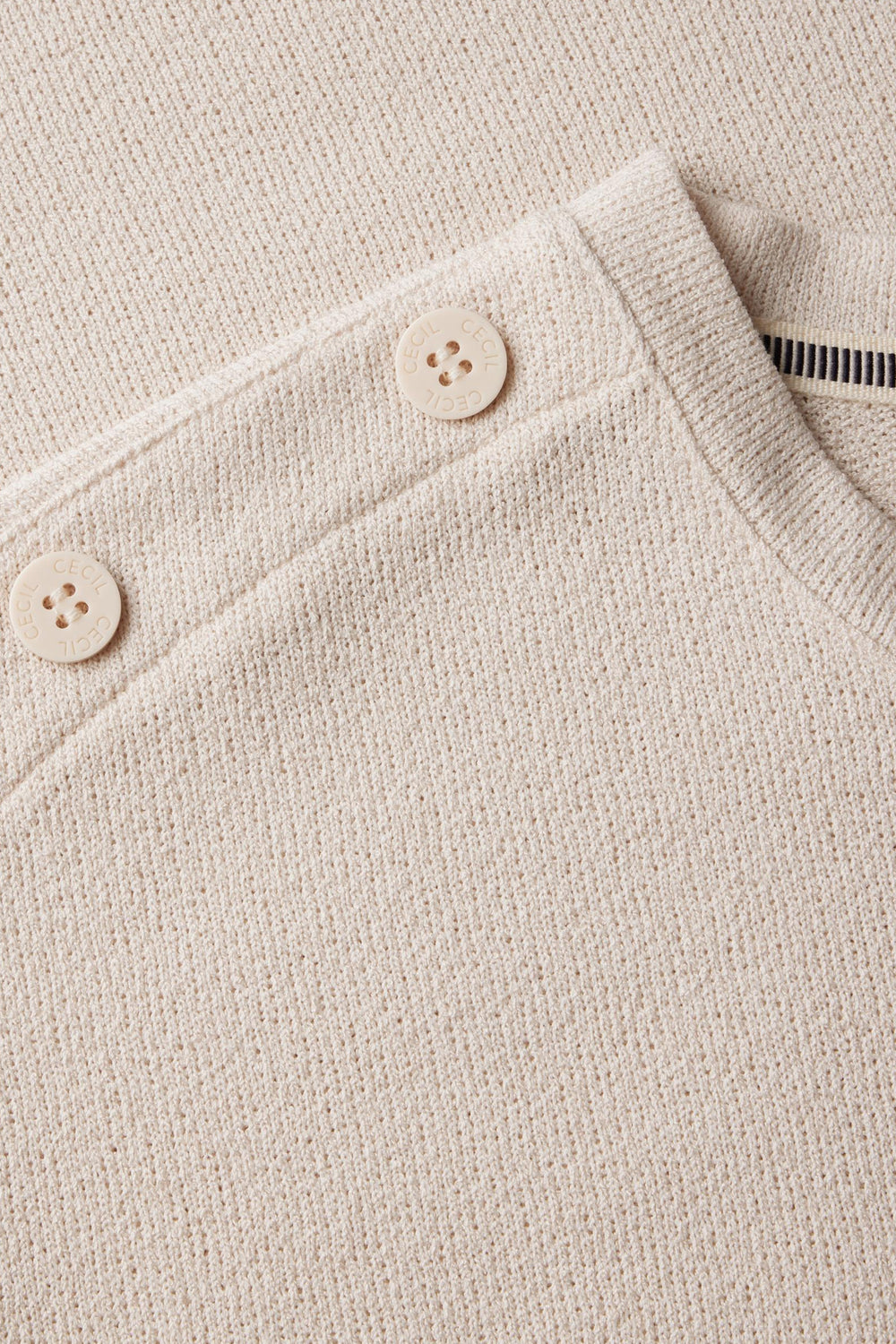 Top uni manches courtes Beige - Cecil