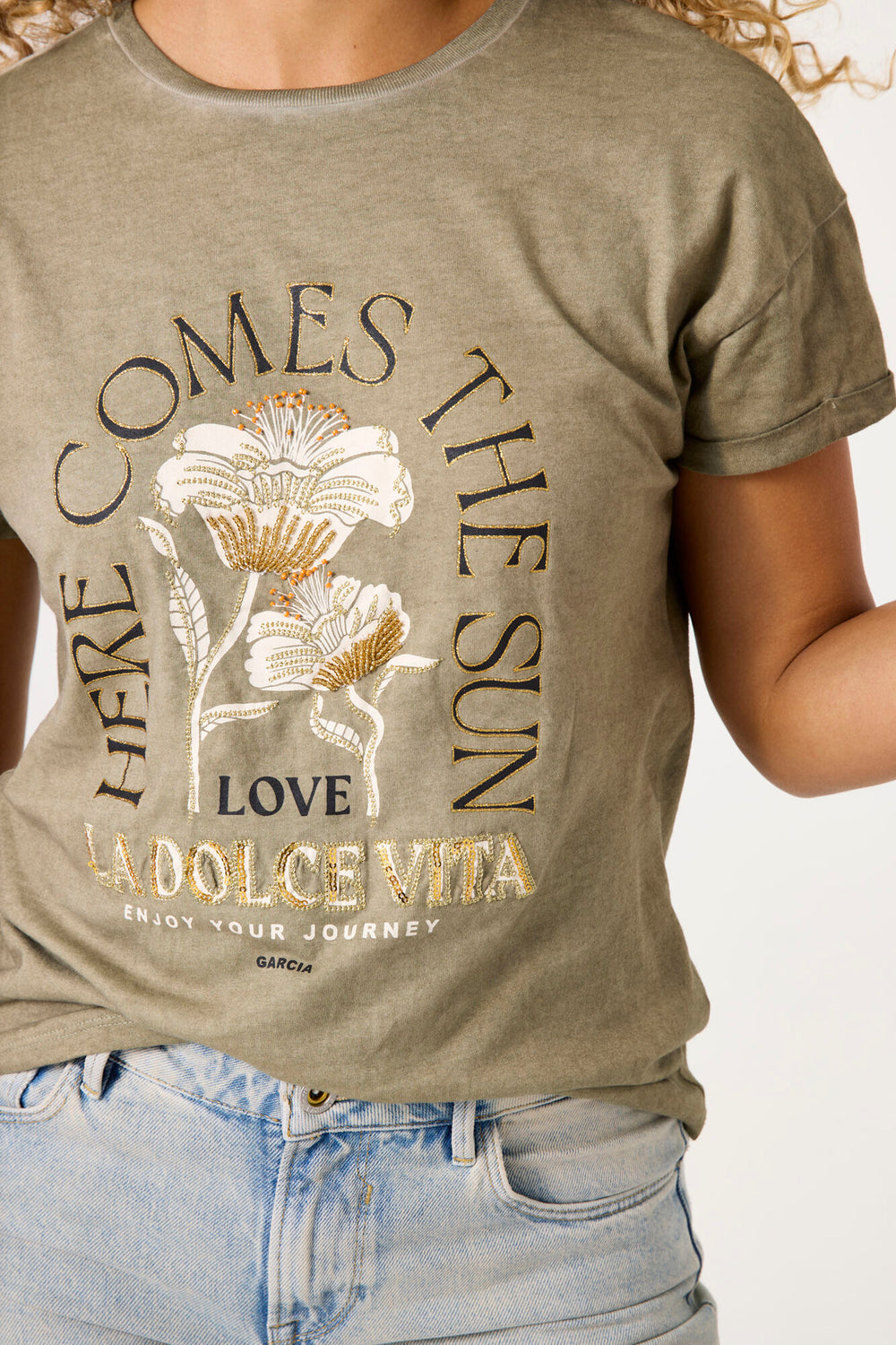 T-shirt (manches courtes) KAHKI - GARCIA