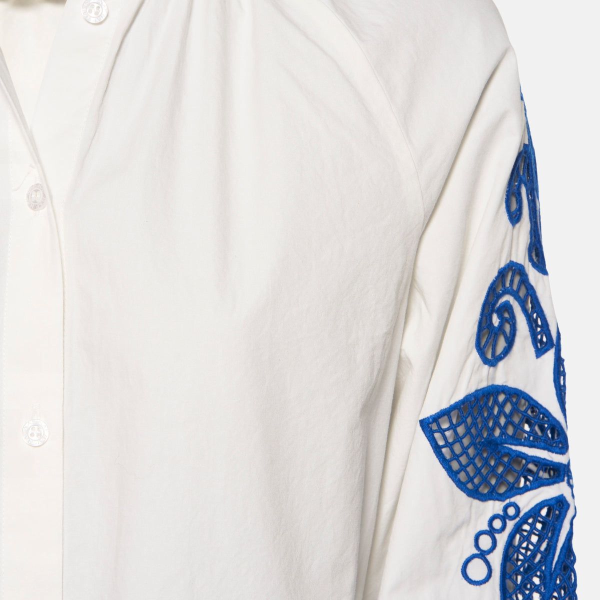 Chemise à manches courtes blanc NAF NAF PointCarré - Main Image