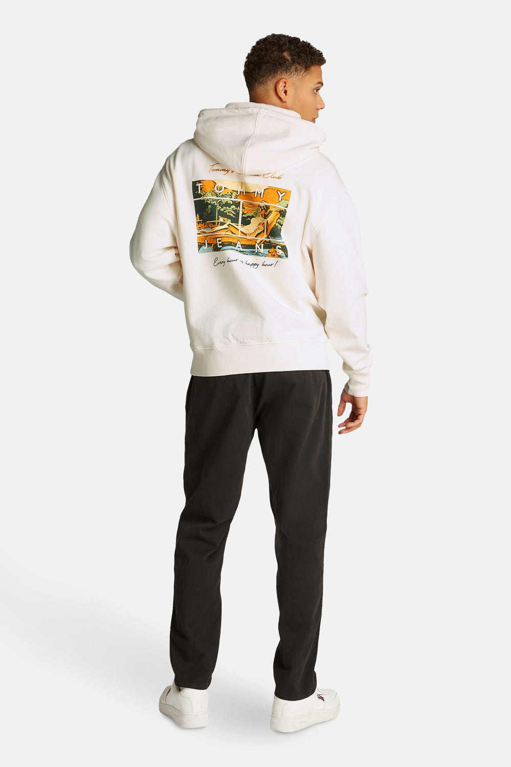 Sweat à capuche Écru - TOMMY JEANS