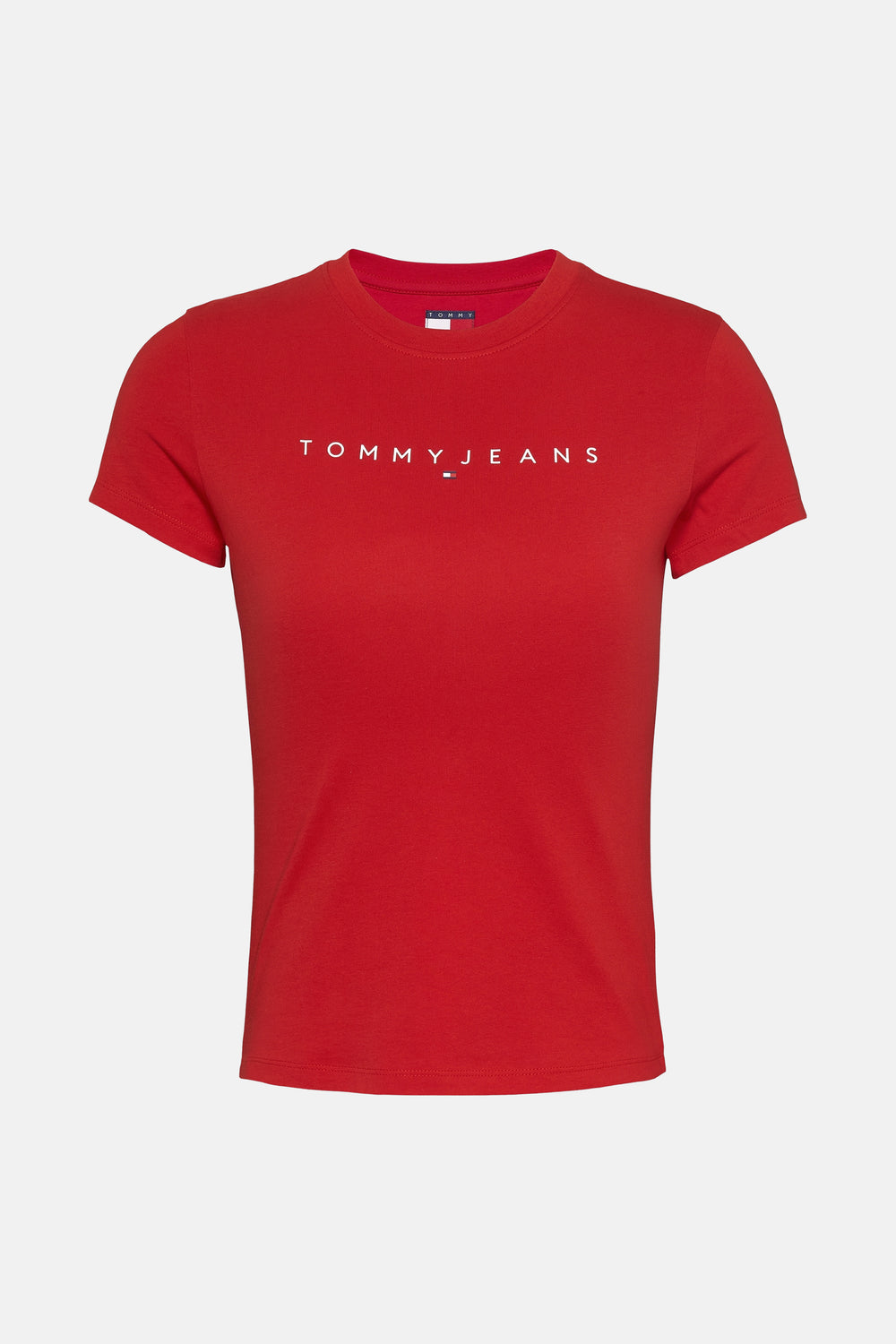 Top uni manches courtes Rouge - Tommy Jeans