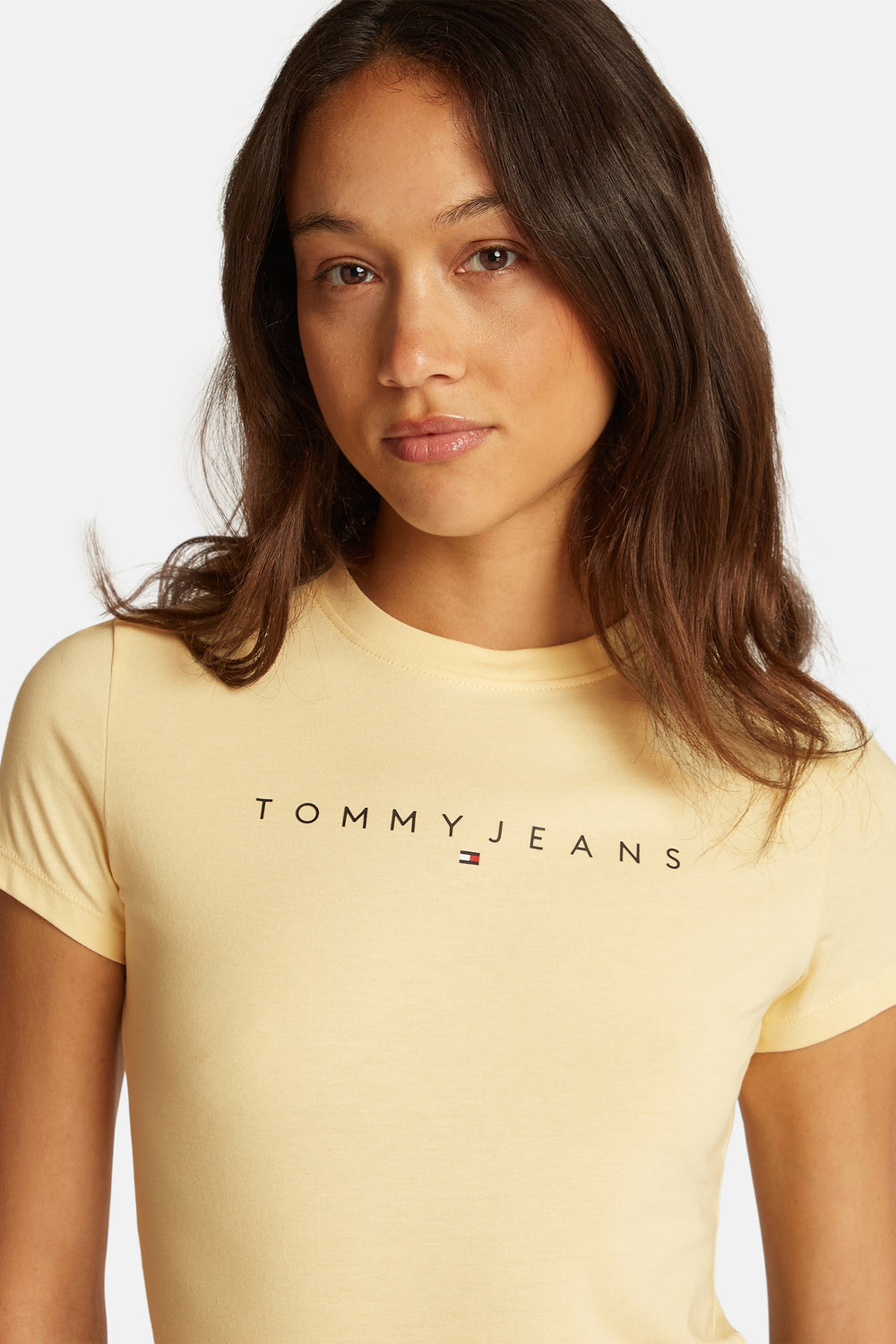 Top uni manches courtes Jaune - Tommy Jeans