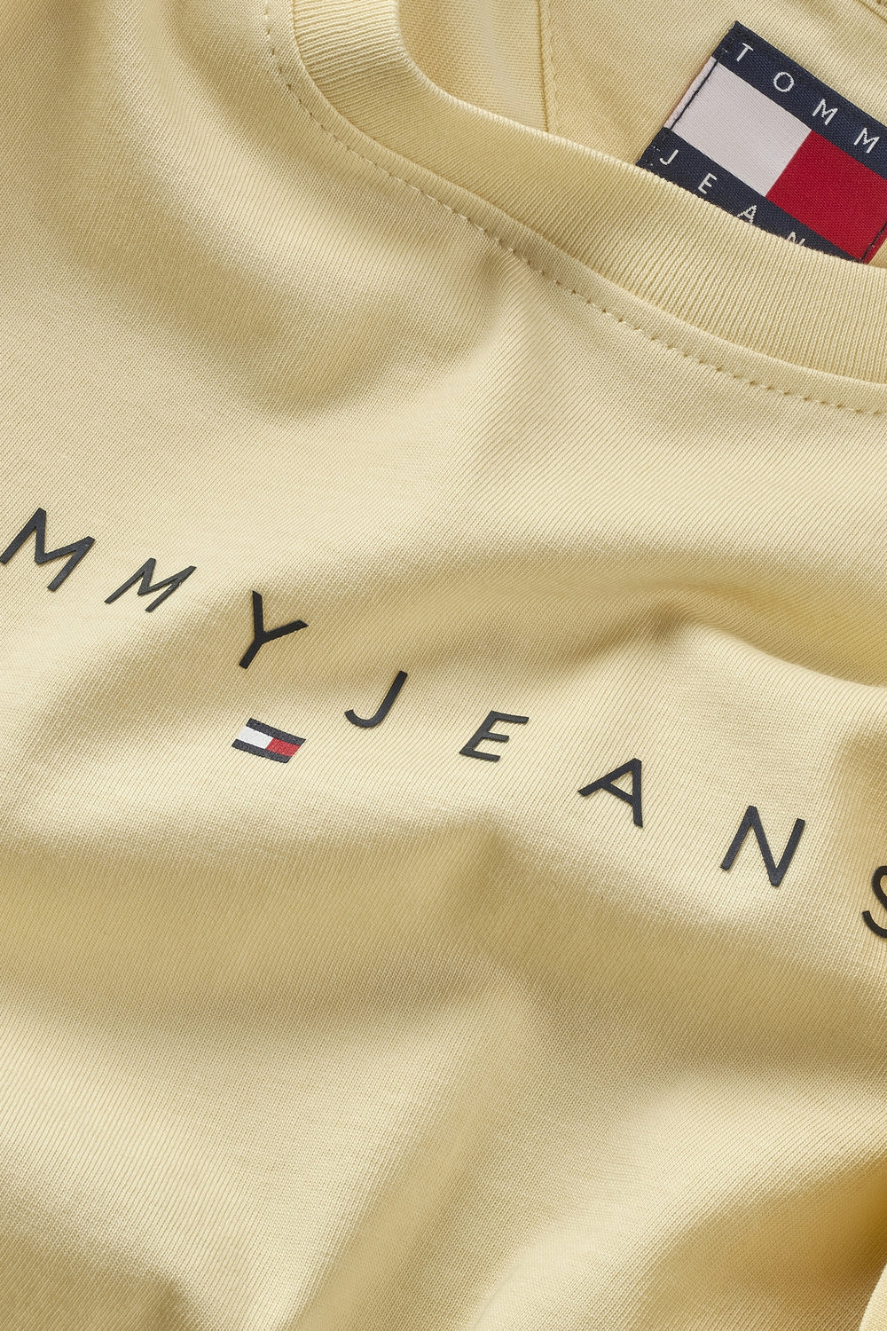 Top uni manches courtes Jaune - Tommy Jeans