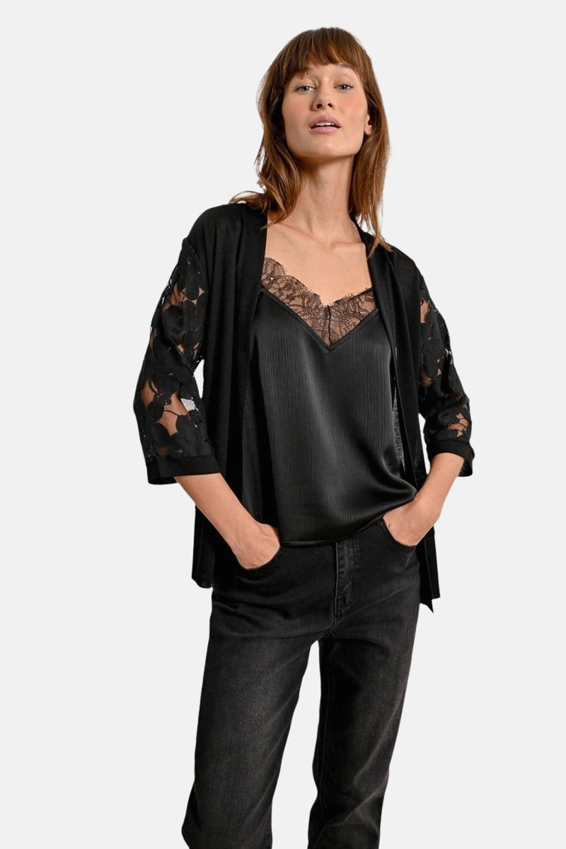 Le carré de la mode| Molly bracken femme e1054 noir textile Le carré de la mode| Molly bracken femme e1054 noir textile