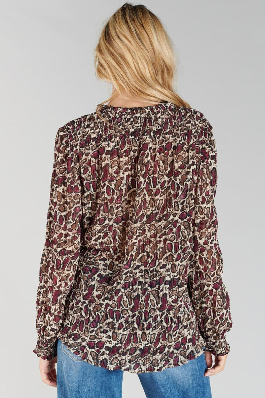 Blouse (lange mouwen) Bordeaux - Le Temps des Cerises